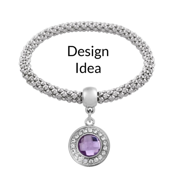 Snap Charm Stretch Ring for Standard Snaps 20mm Set of 3 - Picture 3 of 5